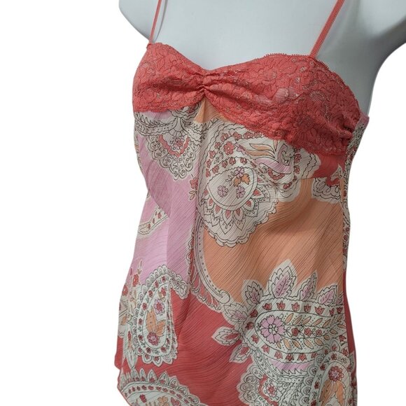 Vtg Y2k Babydoll Top Whimsical Boho Fairy Pink Glitter Coquette Feminine Dainty - Picture 7 of 15